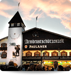 Armbrustschützen-Festhalle — состязания арбалетчиков и пиво завода Paulaner